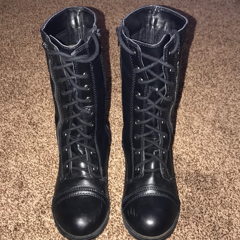Black Combat Boots Like New